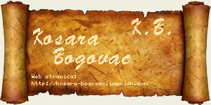 Kosara Bogovac vizit kartica